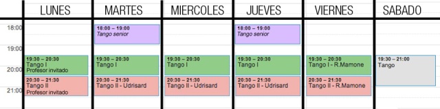 horario clases tango barcelona